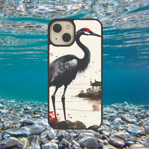 Swan Themed Glass Case Phone cover
