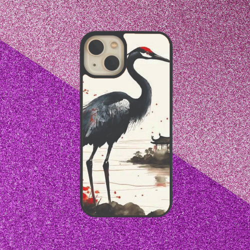Swan Themed Glass Case Phone cover