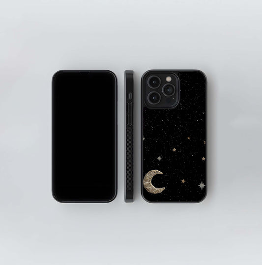 Twinkle Star With Half Moon Glass Case