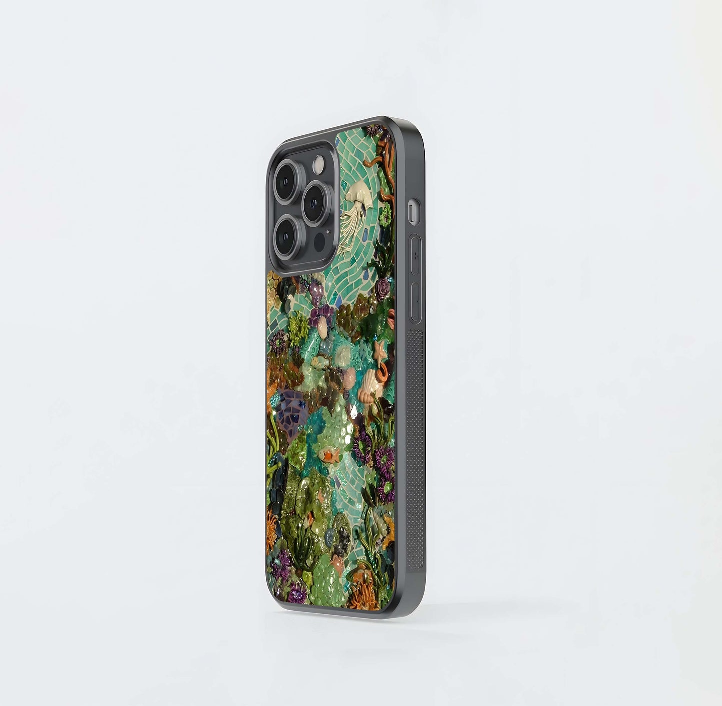 Abstract Marble & Gold Fluidity Glass Case