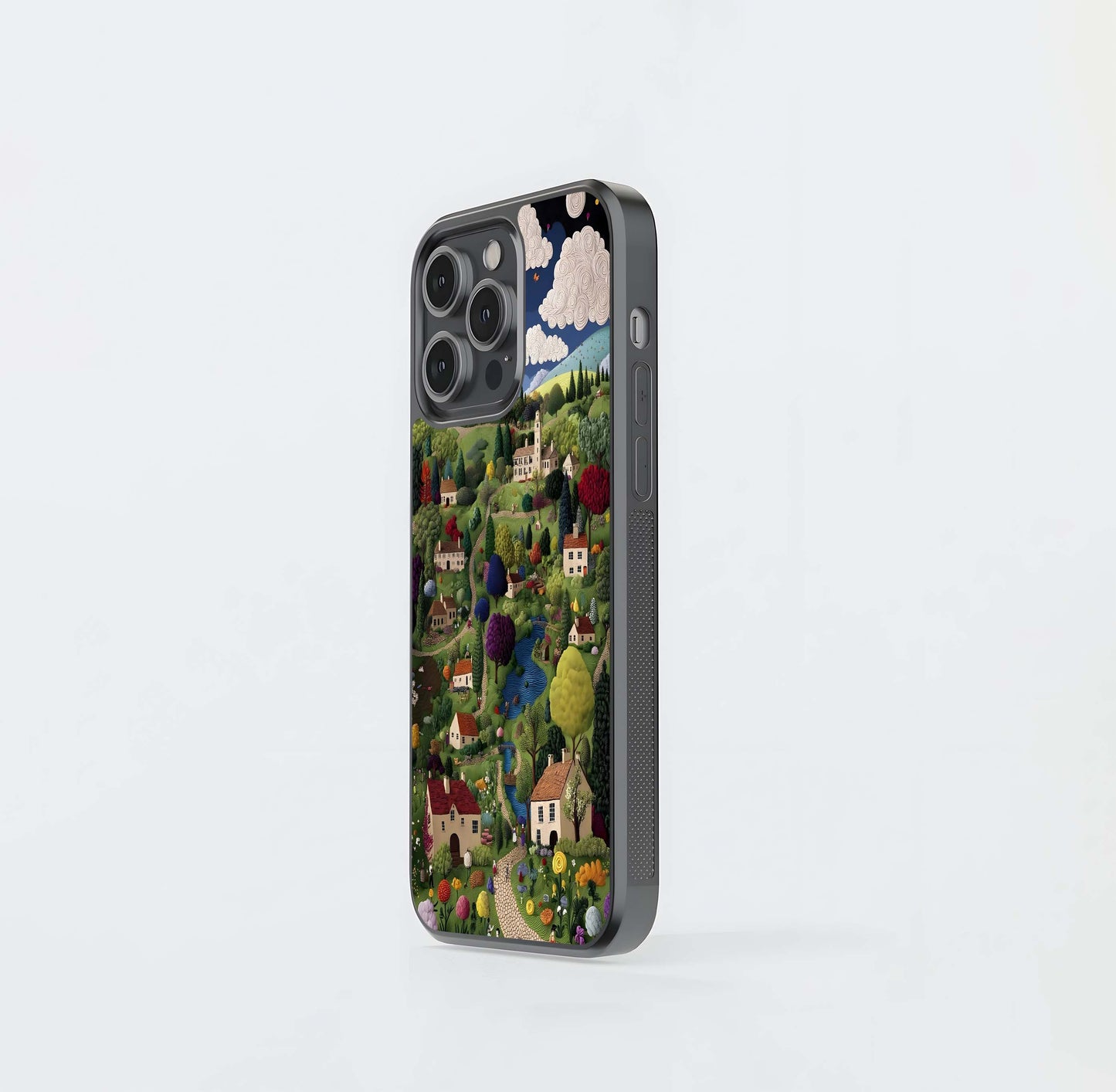 Whimsical Village Dream Glass Case