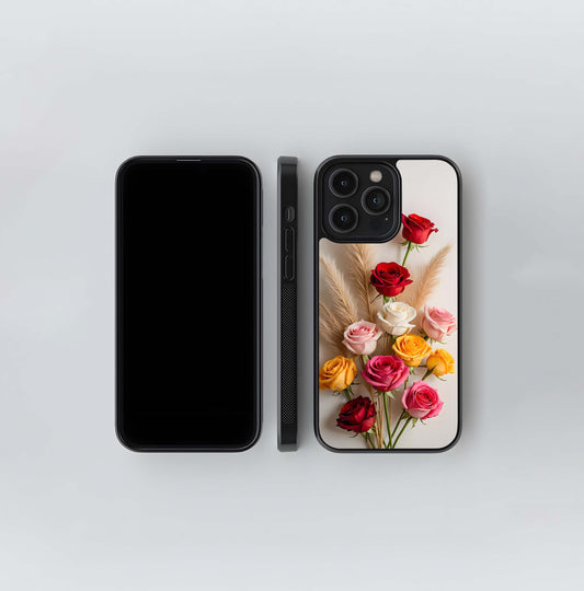 Elegant Rose Bouquet Glass Case