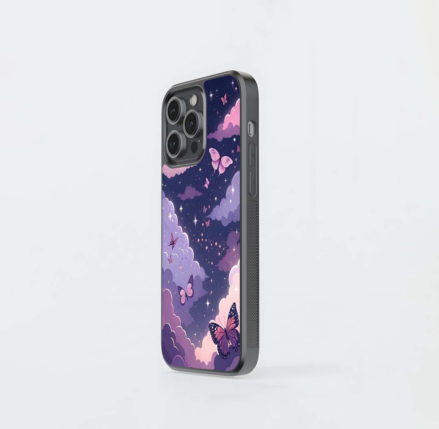 Beautyfull Glow Butterfly Glass Case
