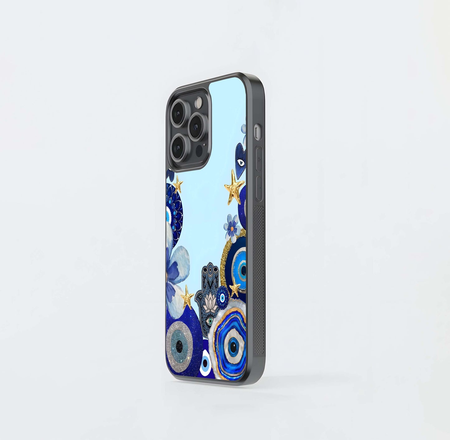 Blessed Blue Charm Glass Case