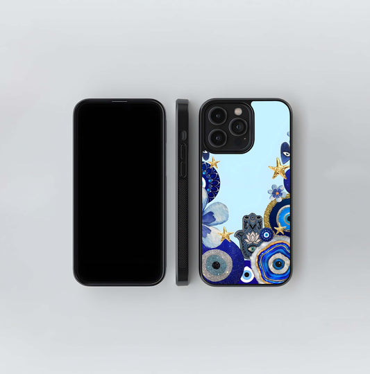 Blessed Blue Charm Glass Case