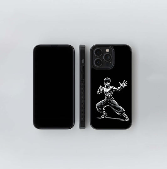 Bruce Lee Vector Art Glass Case