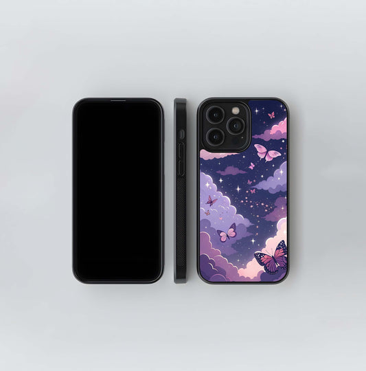 Beautyfull Glow Butterfly Glass Case