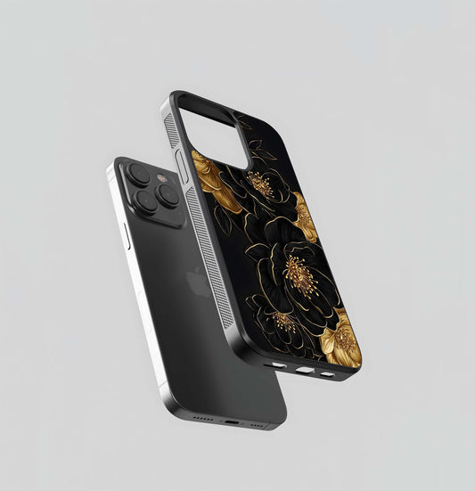 Bold Bloom Gold Glass Case