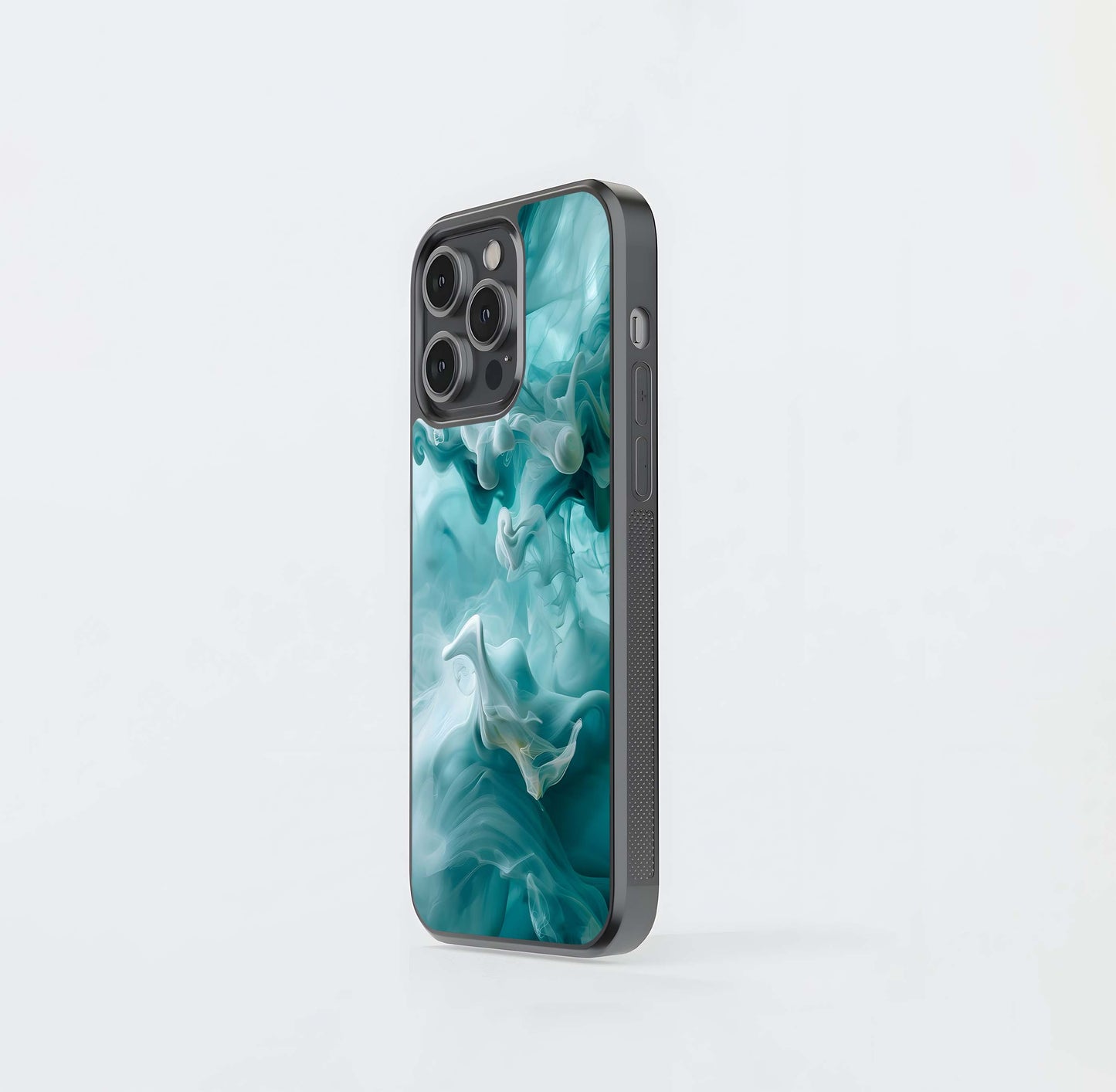 Cerulean Ocean Plume Glass Case