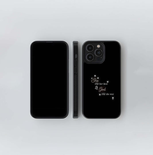 Faith Quote (She Did Her Best) Glass Case