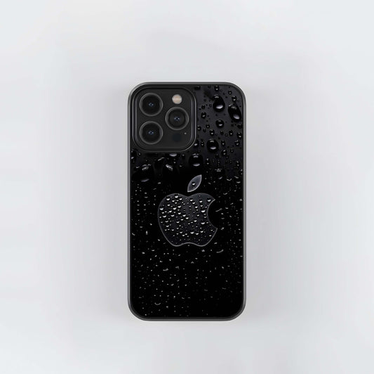 Minimalist black backdrop with glistening… Glass Case