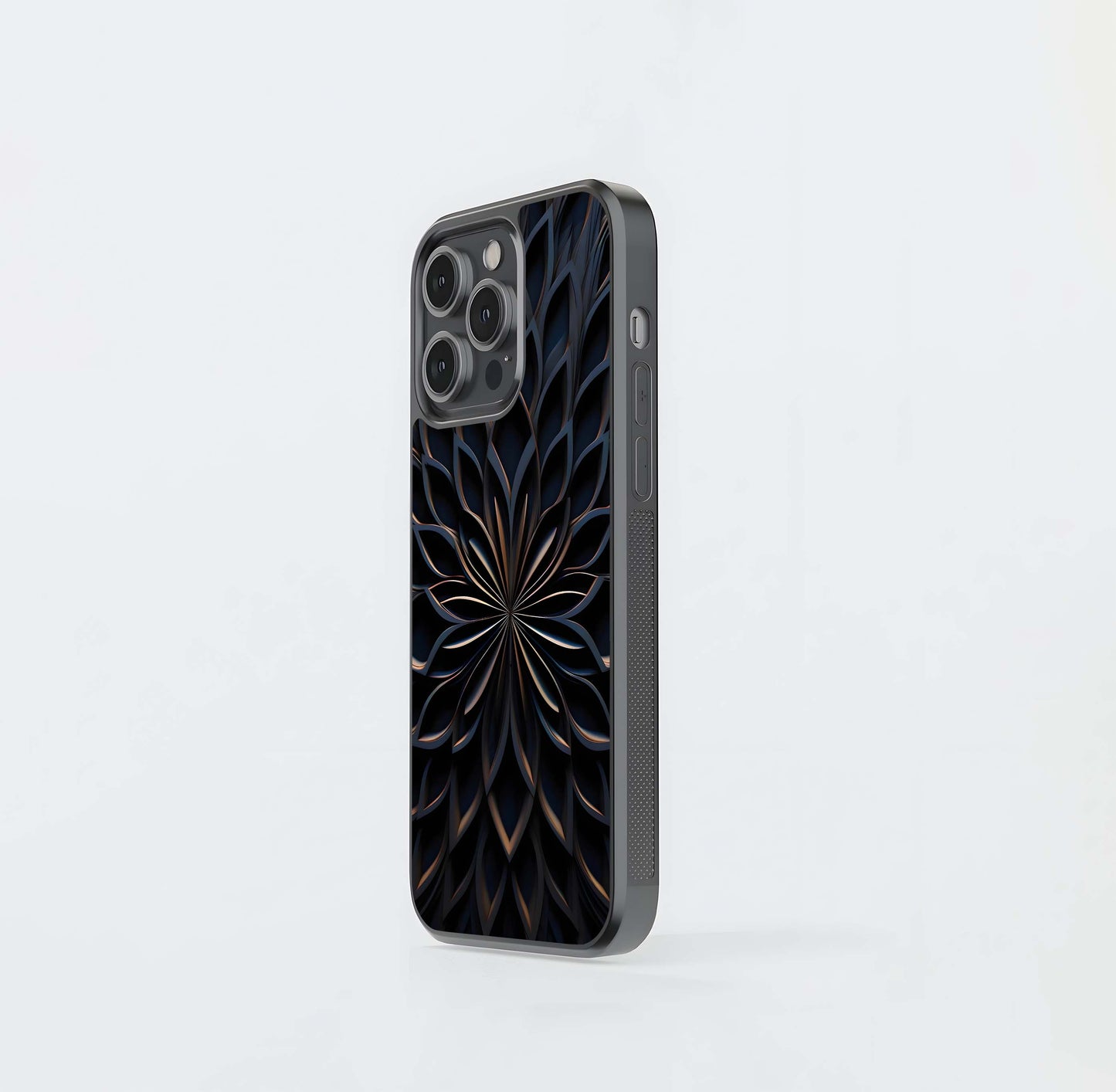 Dark Lotus Bloom Glass Case