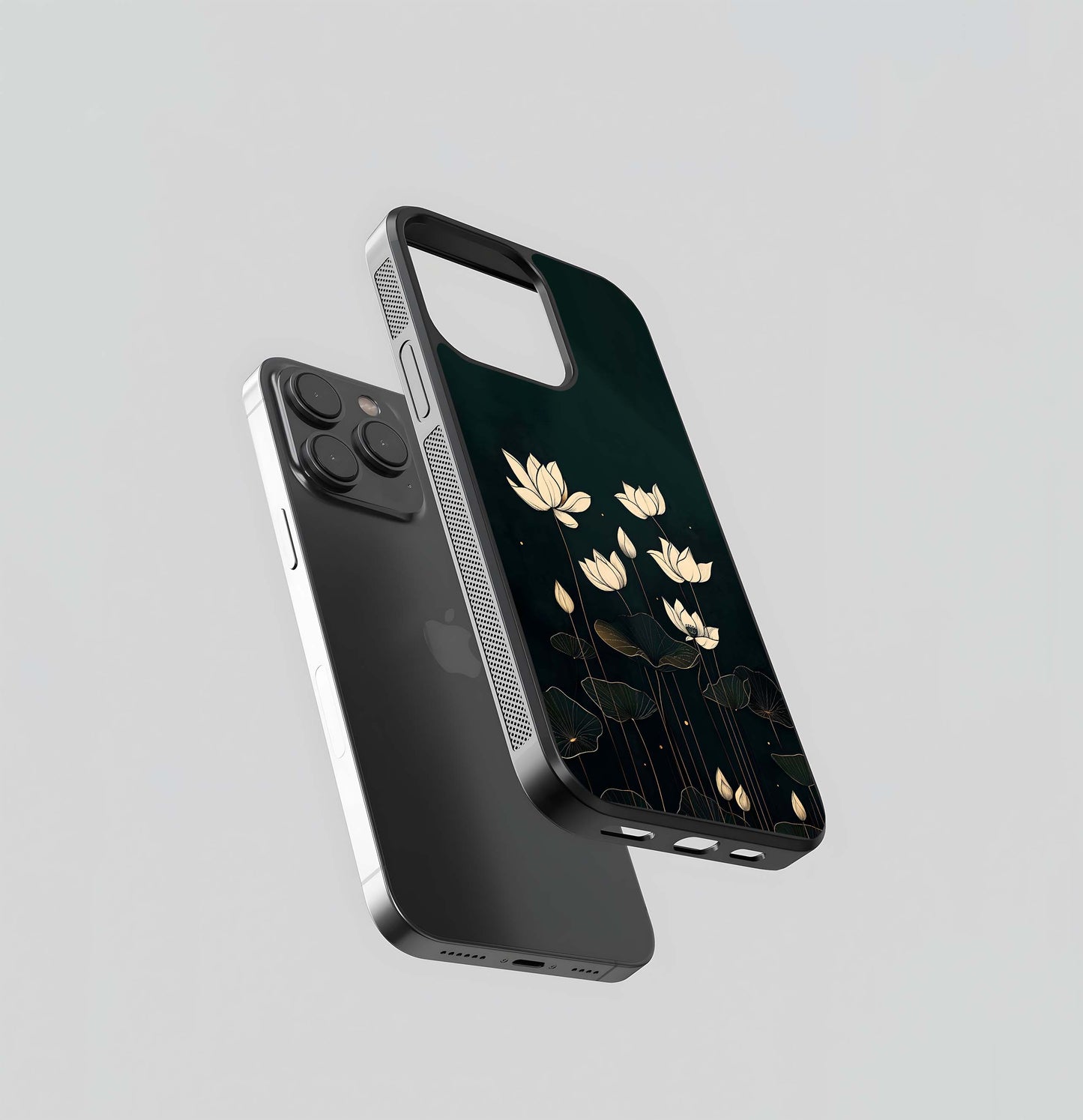 Midnight Lotus Glass Case
