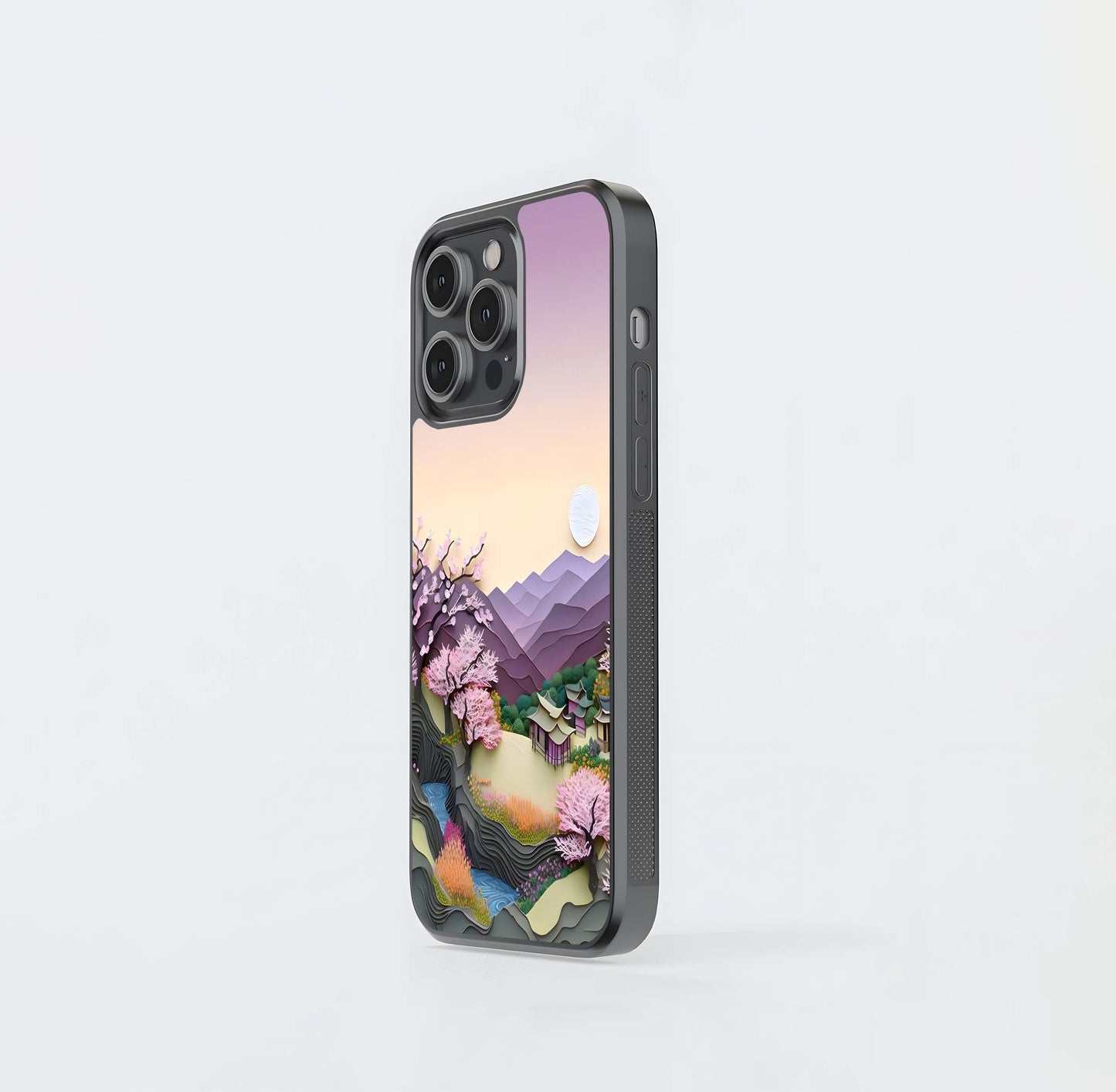 Cherry Blossom Quilling Glass Case