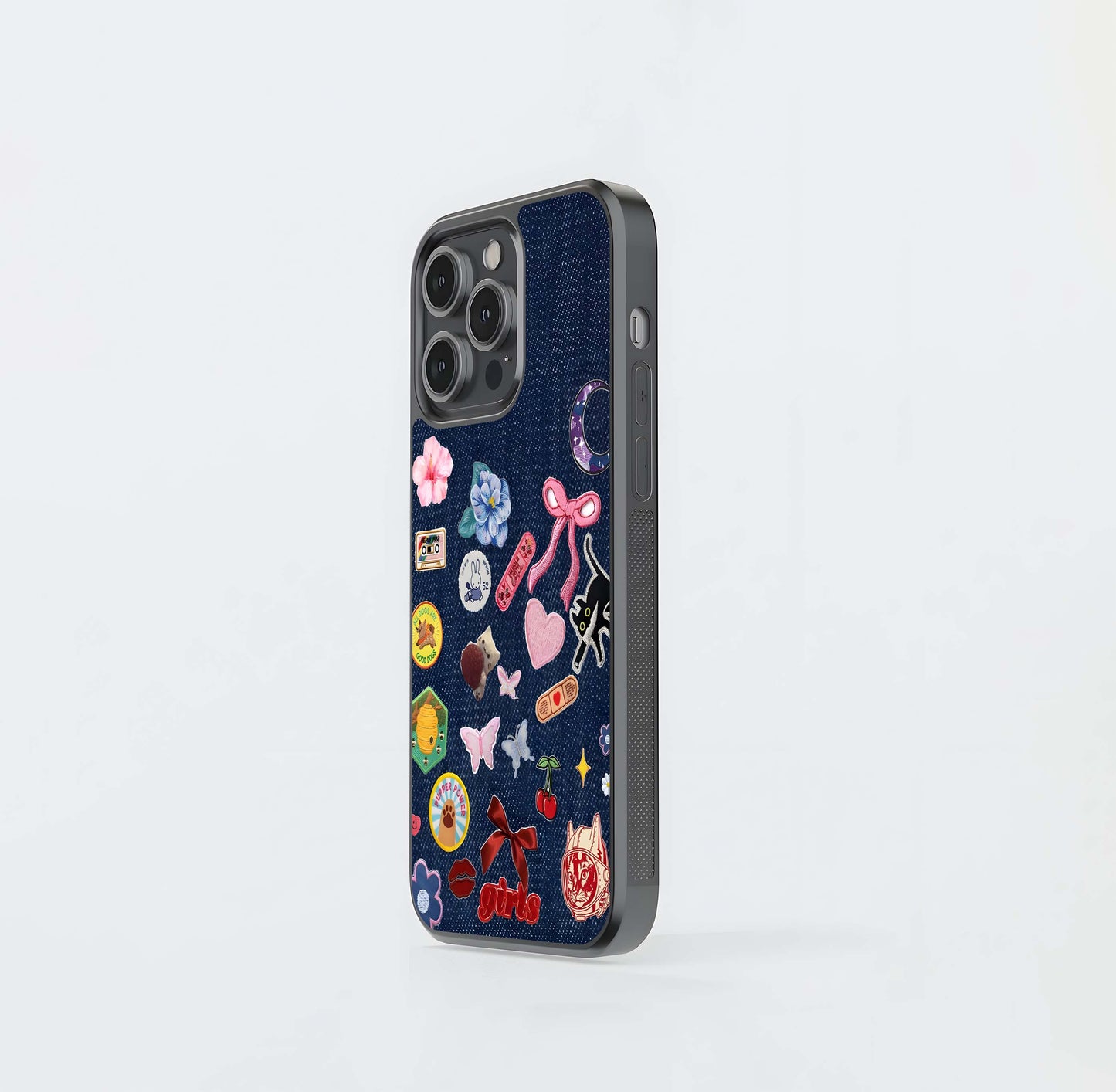 embroidered stickers Glass Case