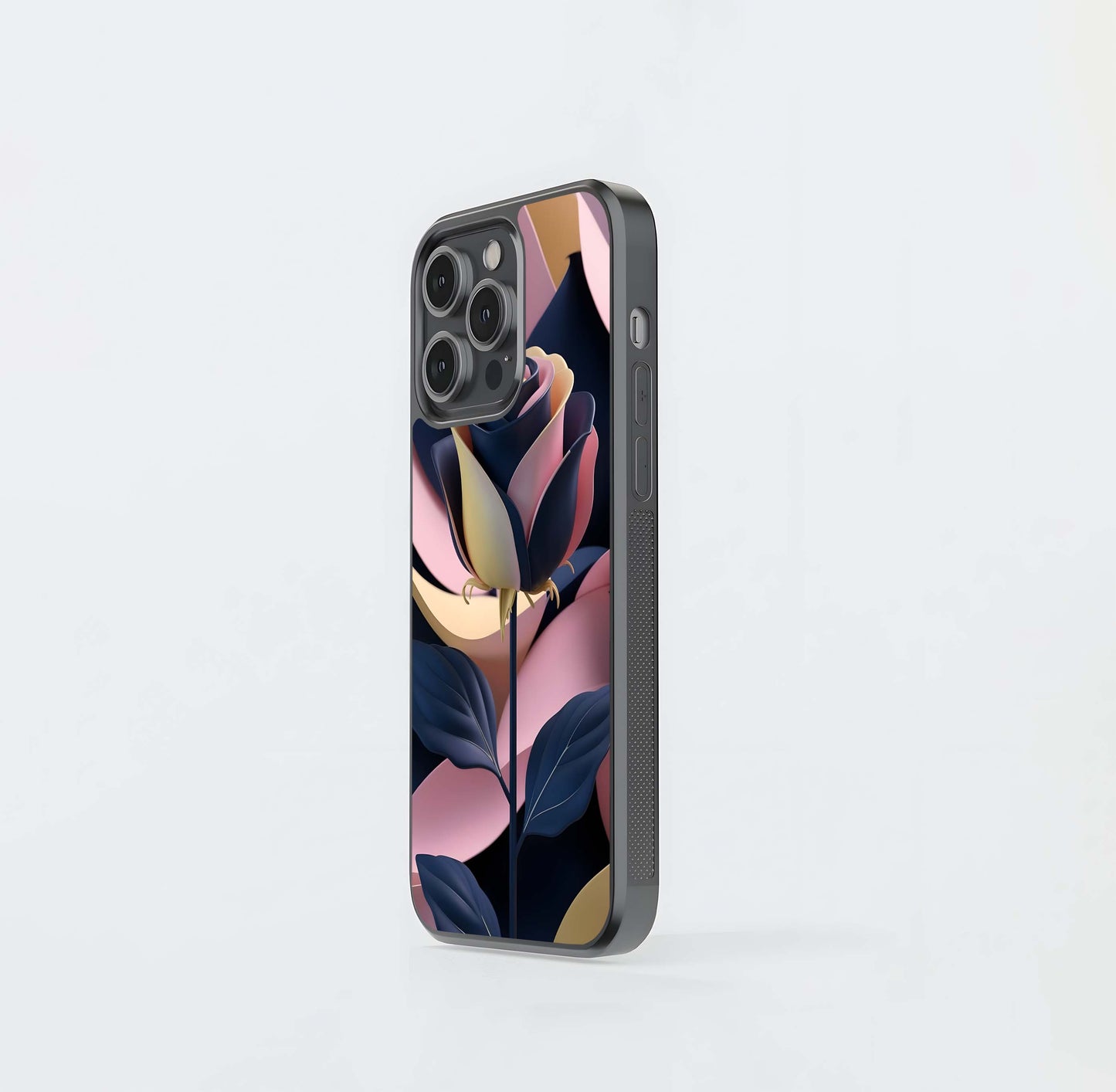 Geometric Rose Glass Case