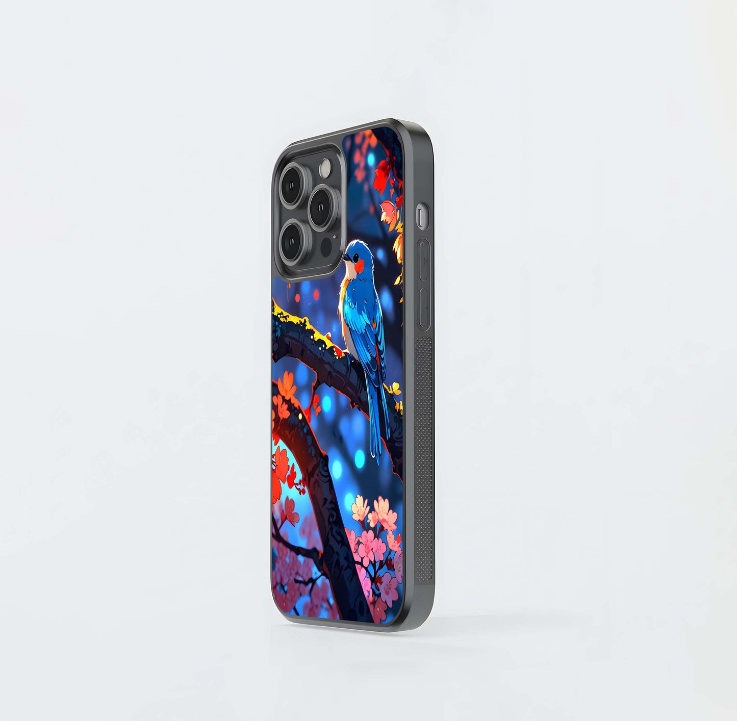 Blooming Spendor Bird Glass Case