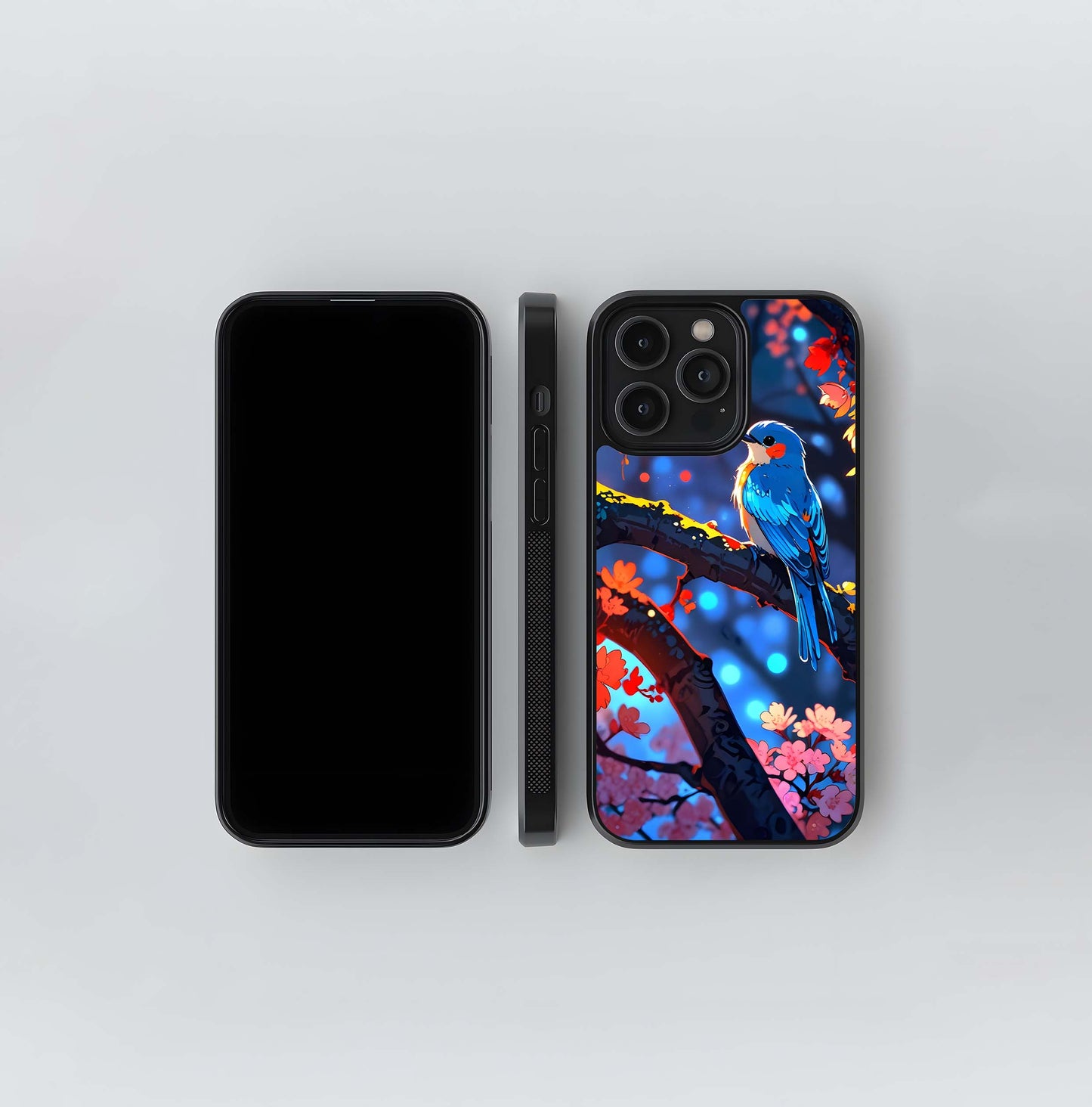 Blooming Spendor Bird Glass Case
