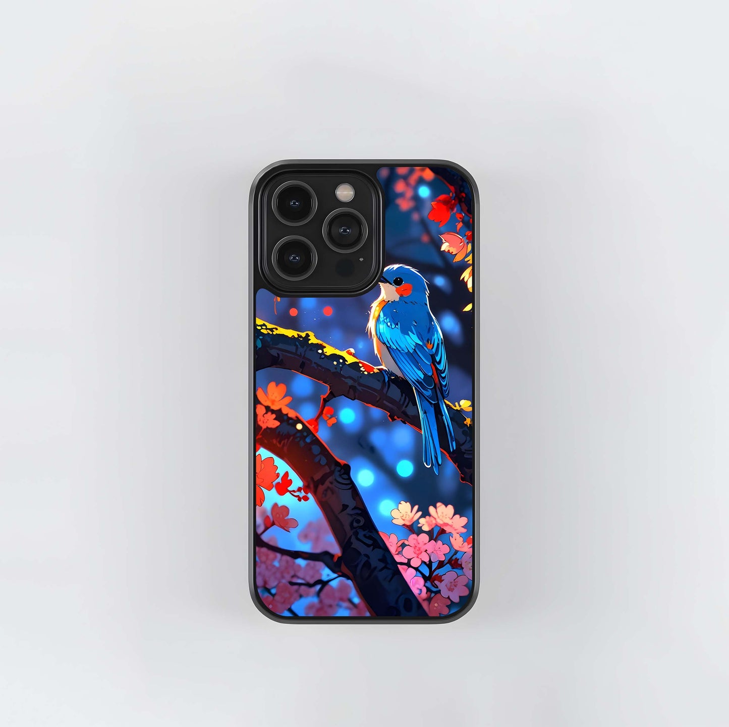 Blooming Spendor Bird Glass Case