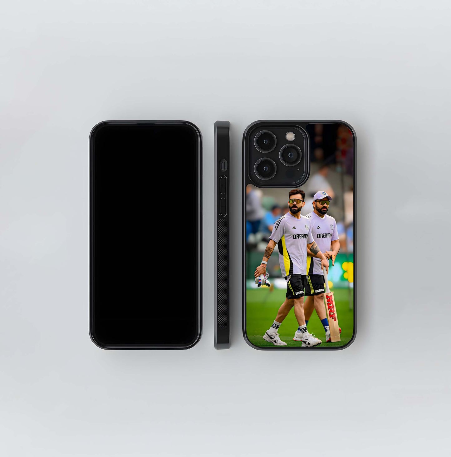 Indian Cricket Stars (Kohli & Sharma) Glass Case