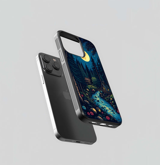 Moonlit Pines Glass Case