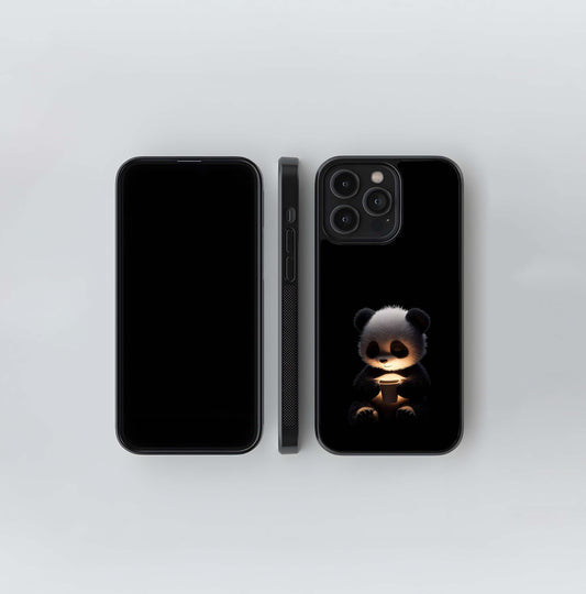 Glowing Panda Glass Case