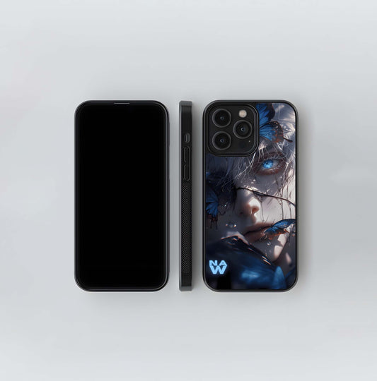 Blue Butterfly Enigma Glass Case