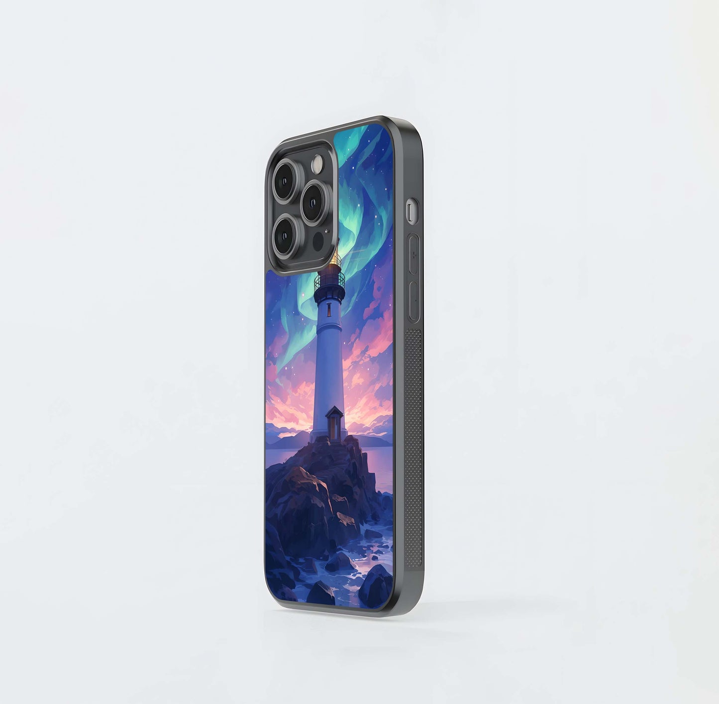 Aurora Lighthouse Glow Glass Case