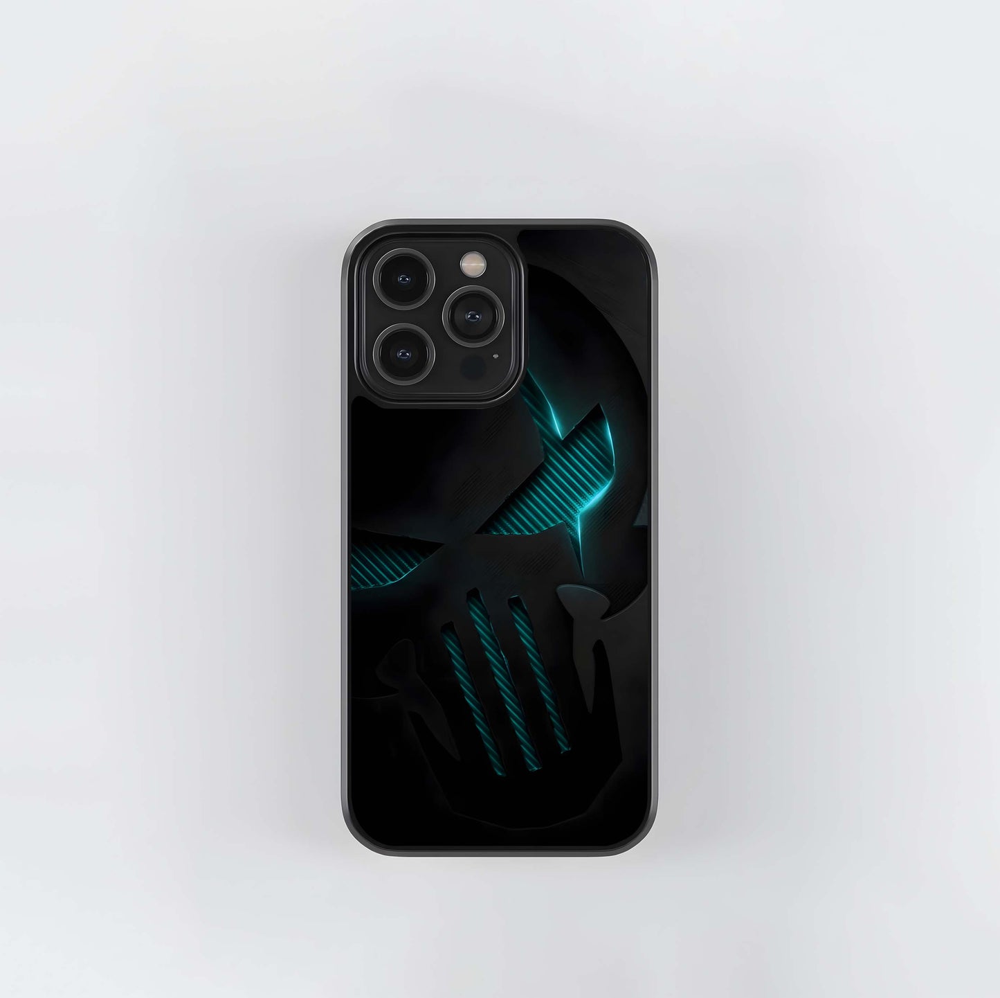 Dark Knight Helmet Neon Glow Glass Case