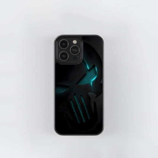 Dark Knight Helmet Neon Glow Glass Case