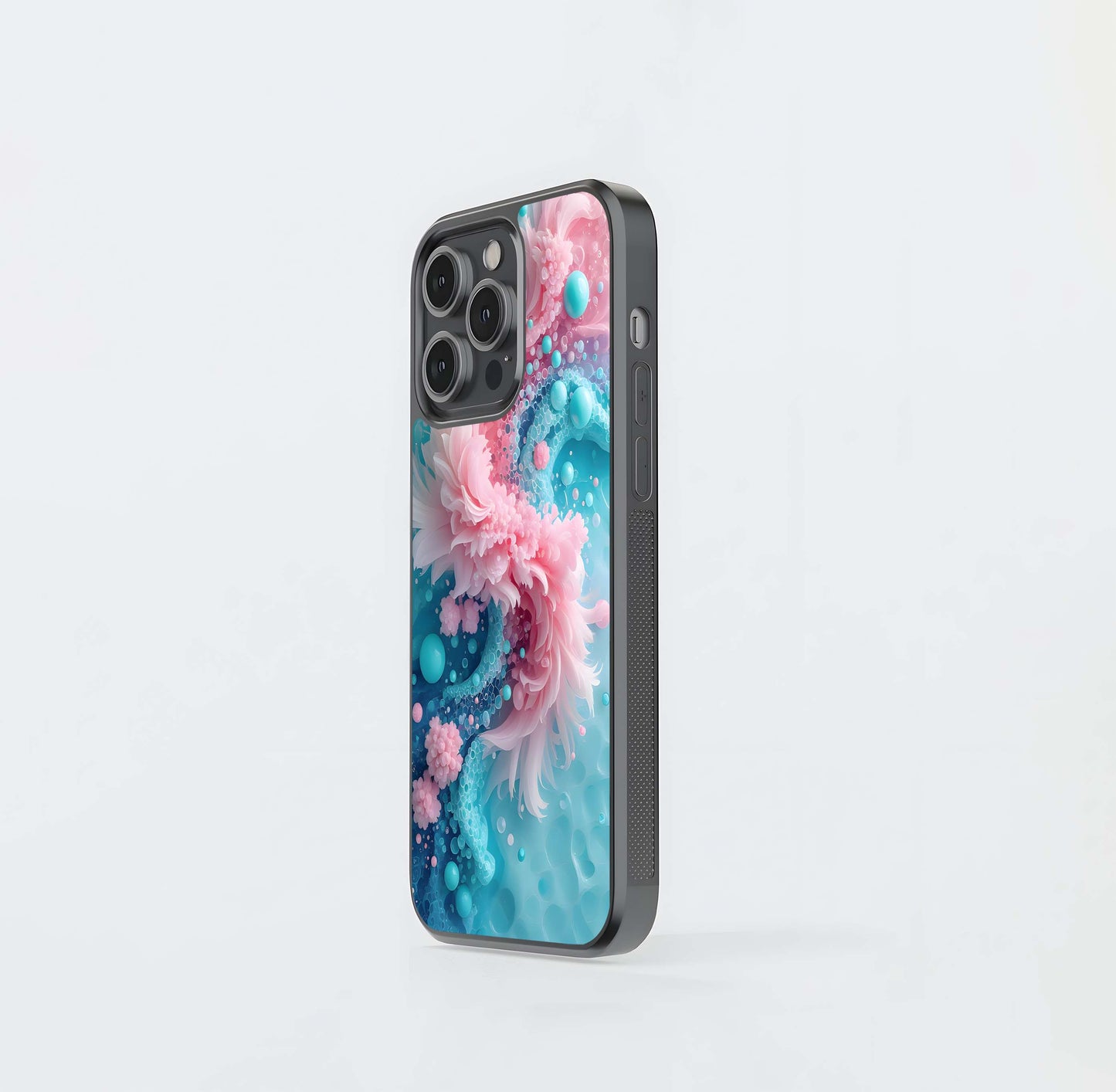 Coral Reef Bloom Abstract Glass Case