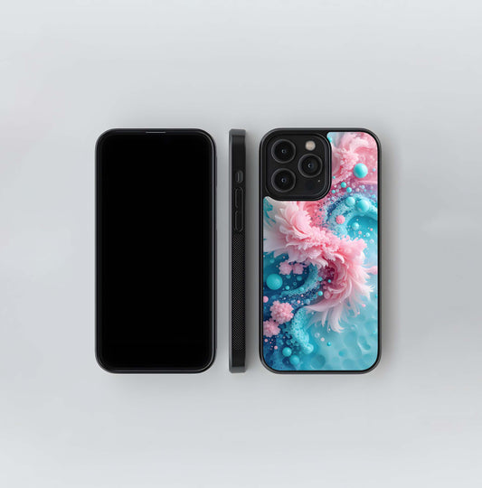 Coral Reef Bloom Abstract Glass Case