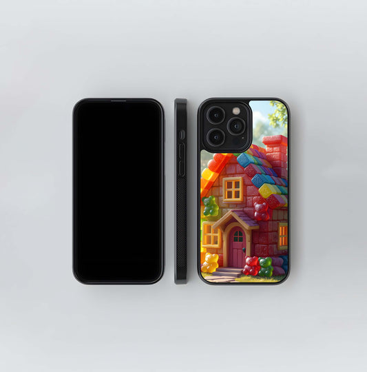 Gummy Bear Gingerbread Cottage Glass Case