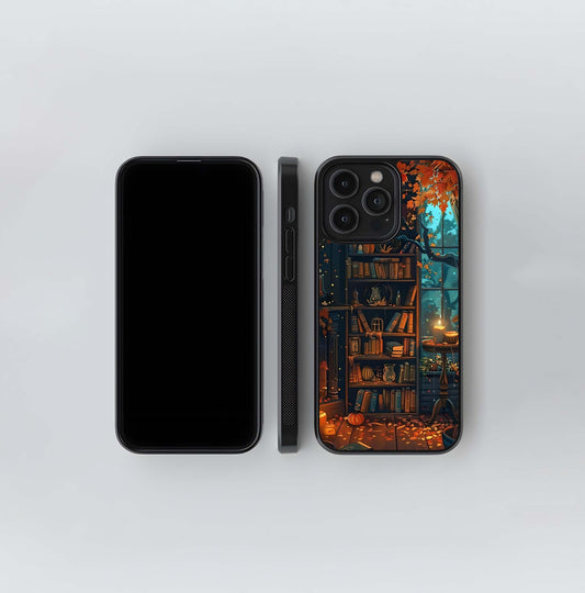 Autumn Library Glow Glass Case