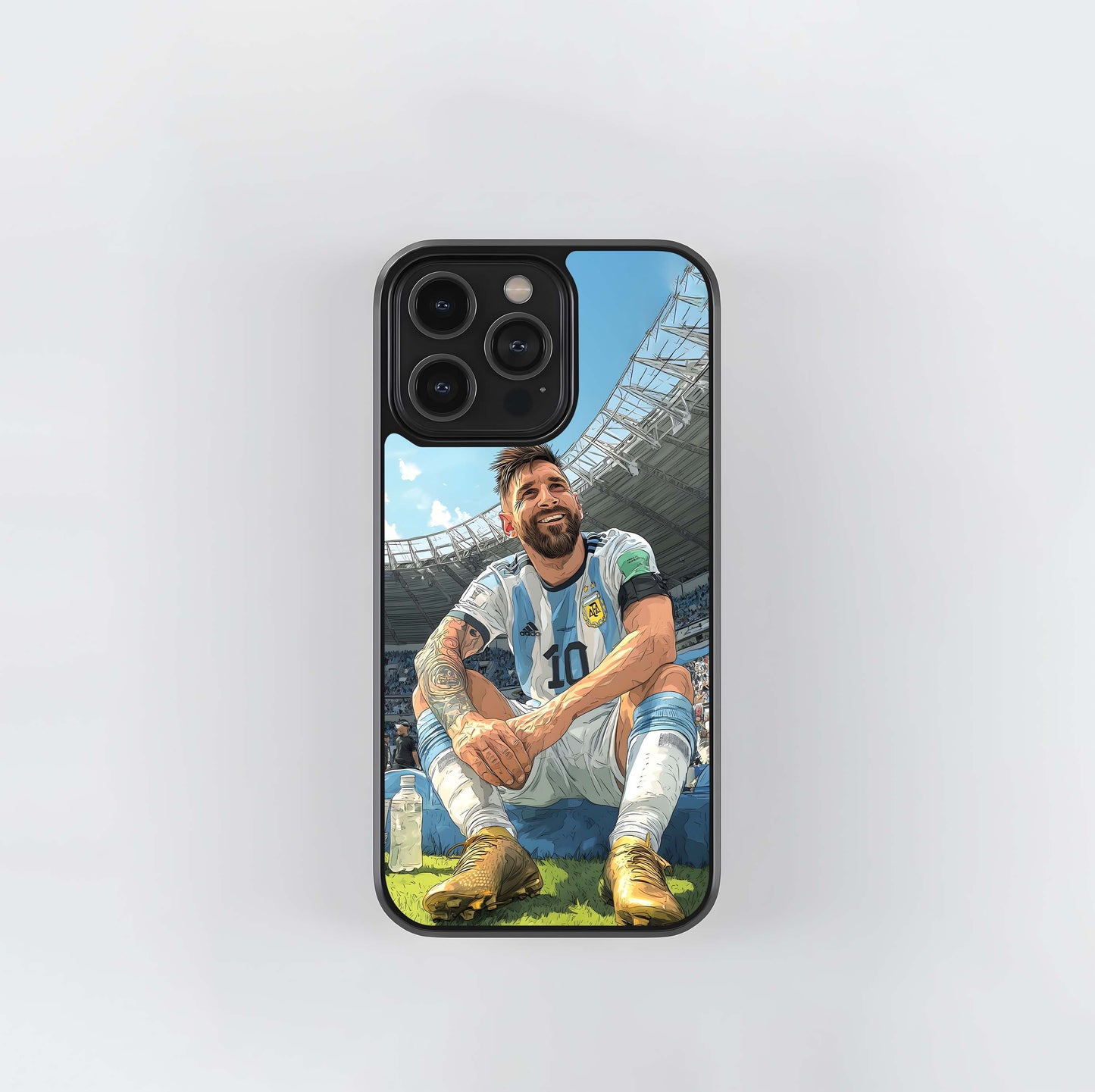 Messi's Stadium Smile Glass Case