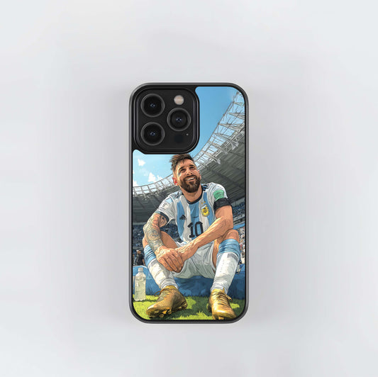 Messi's Stadium Smile Glass Case