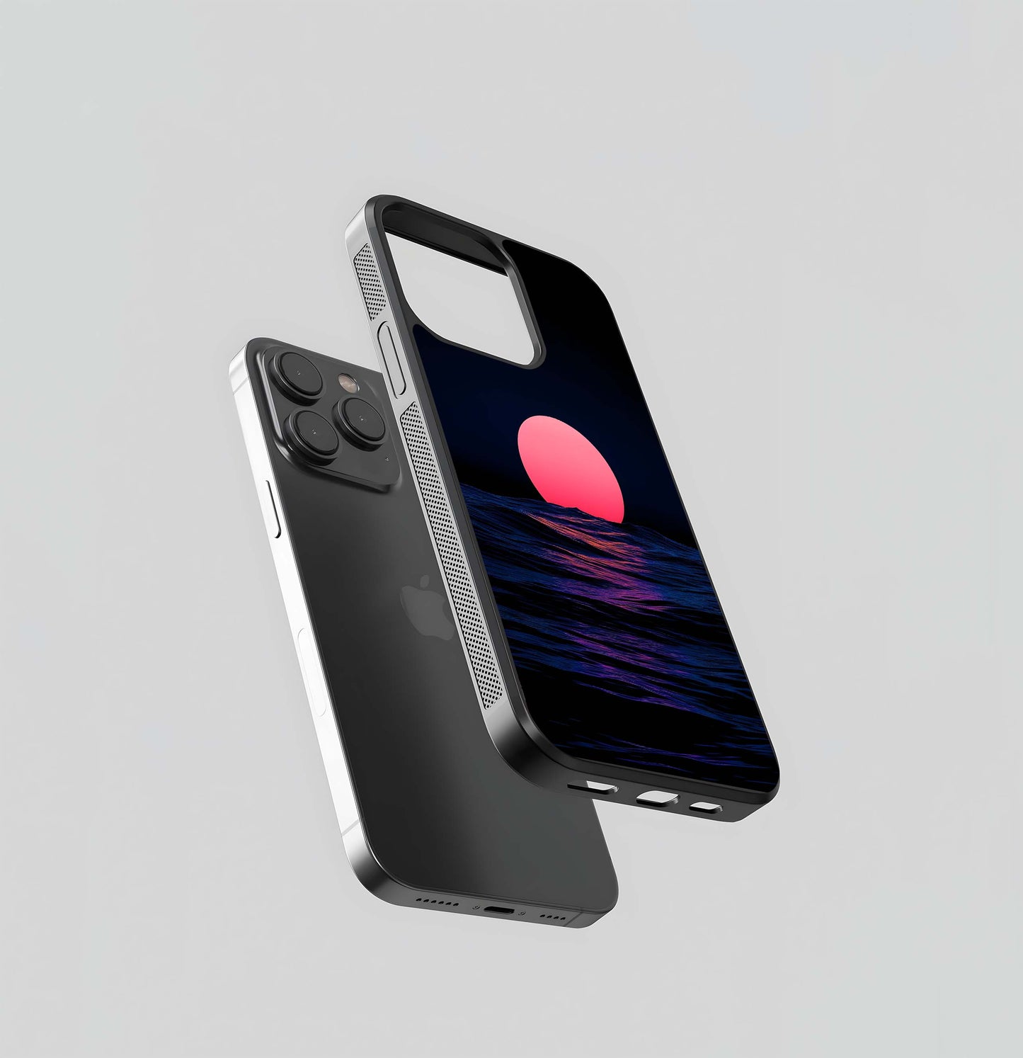 Pink Moon View Glass Case