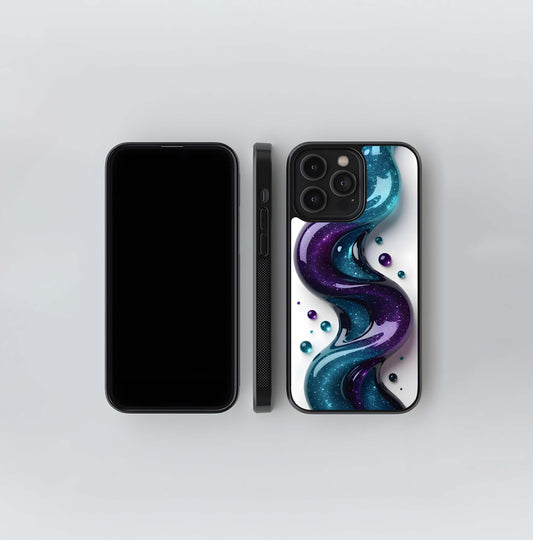 Cosmic Glitter Gel Glass Case