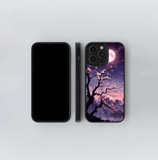 Blossom Pink Moon Glass Case