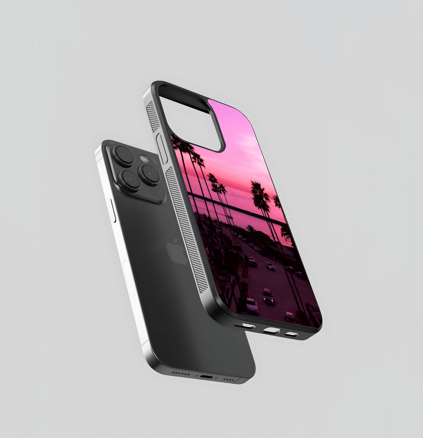 Pink Sunset Vibes Glass Case