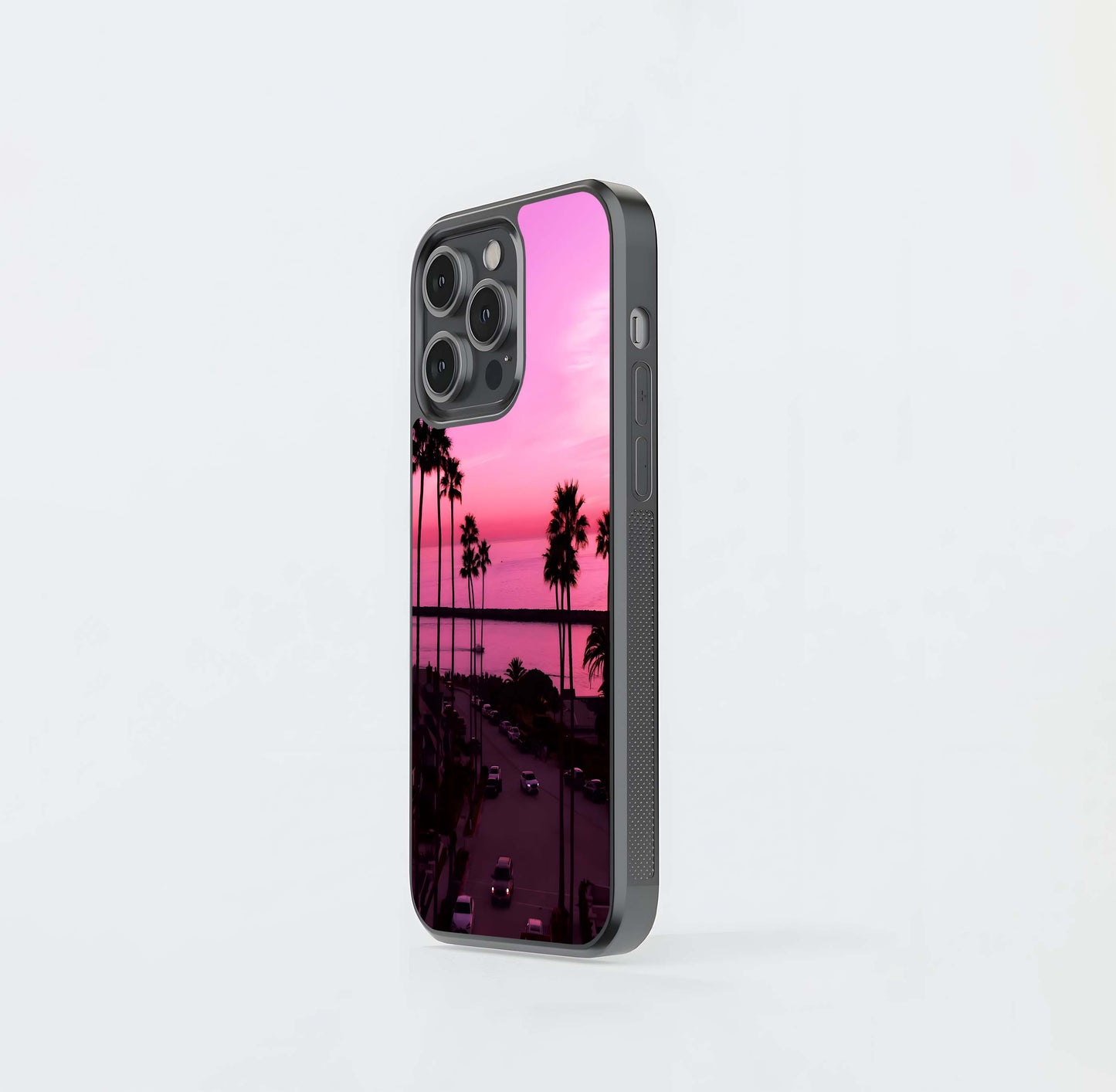 Pink Sunset Vibes Glass Case