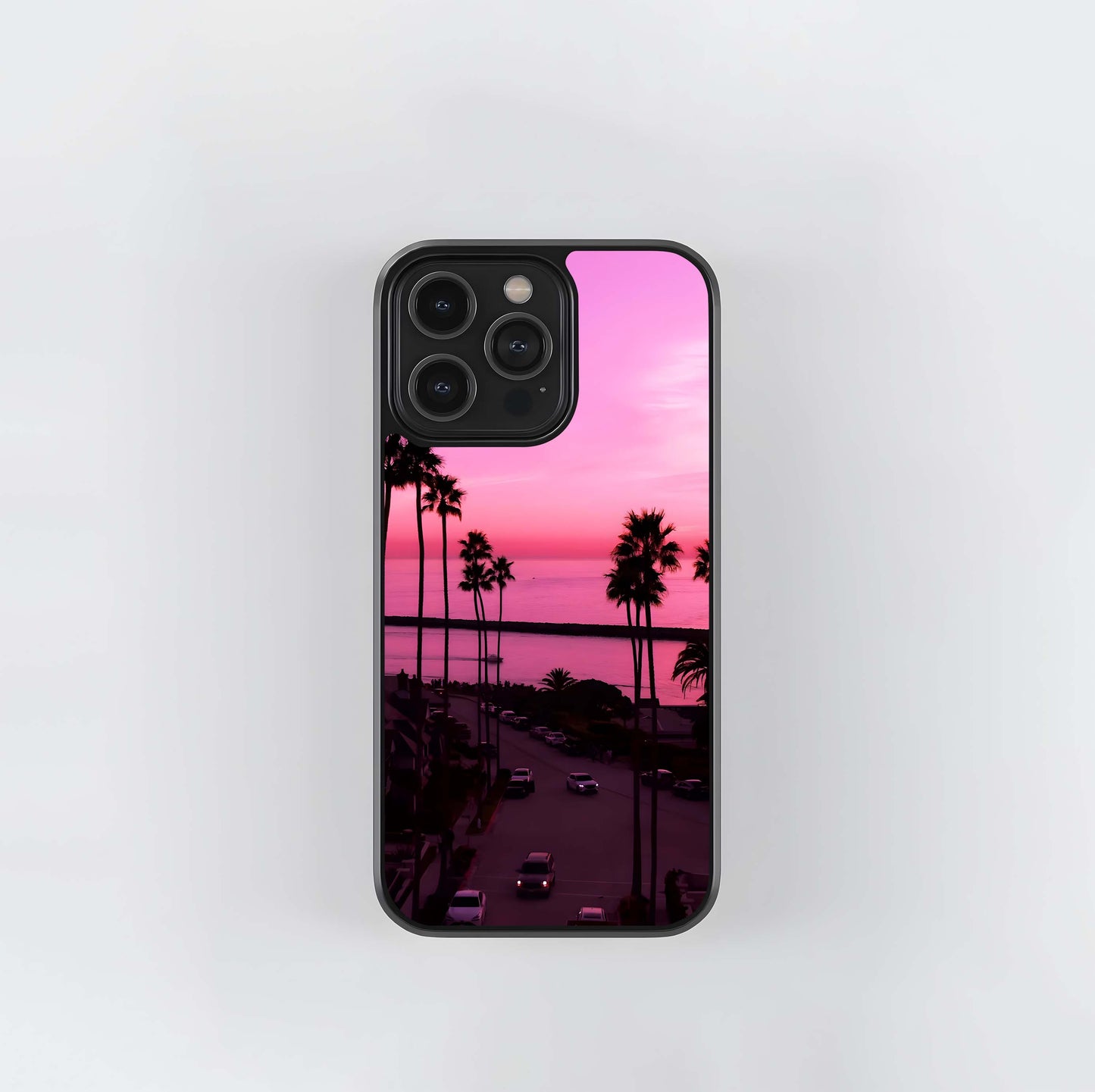 Pink Sunset Vibes Glass Case