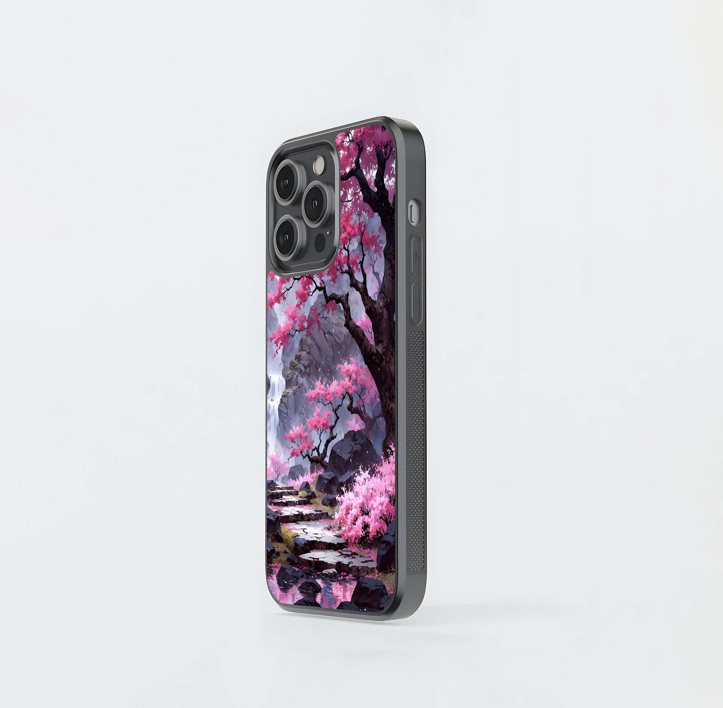 Pinkish Scenery Glass Case