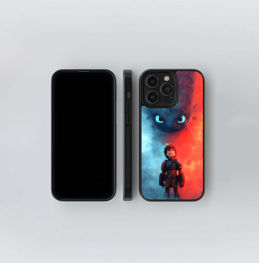 Hiccup and Toothless Glass Case