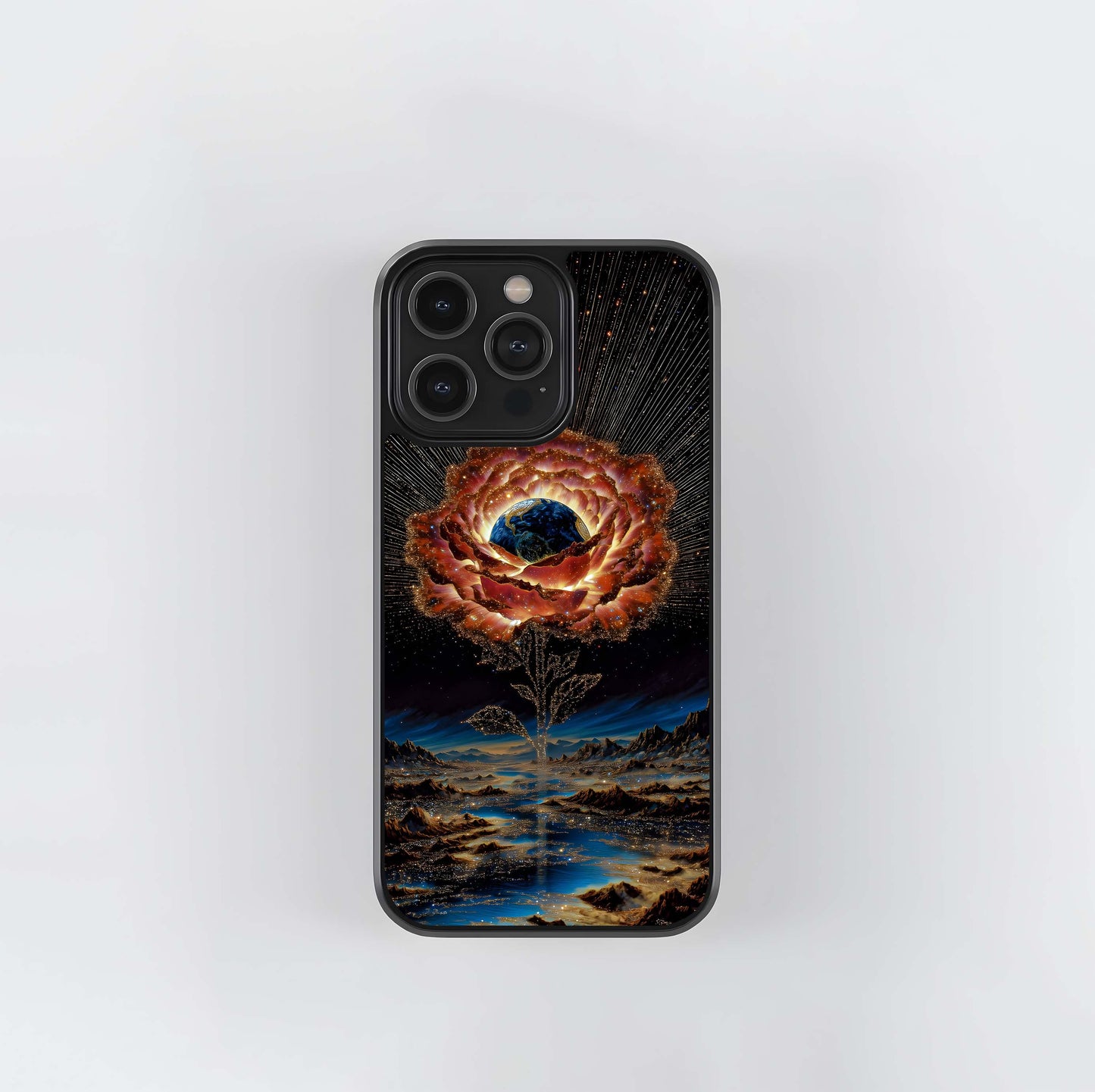 Rose Bloom Earth Glass Case