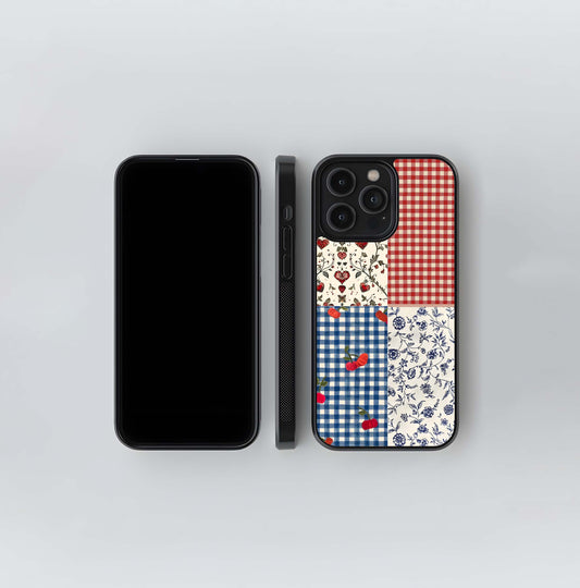 Vintage Red Hearts Glass Case