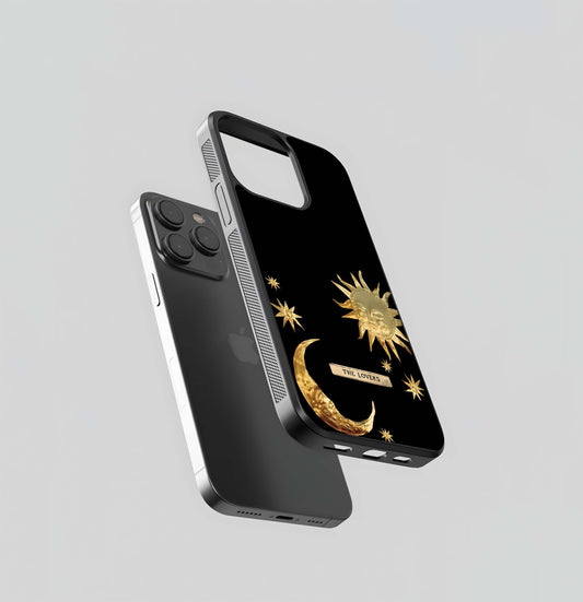 Golden Celestial Charm Glass Case