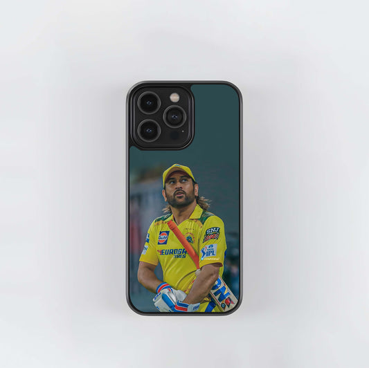 Dhoni - Long Hair CSK Batter Glass Case