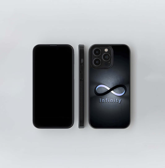 Infinity Symbol and Text Glass Case