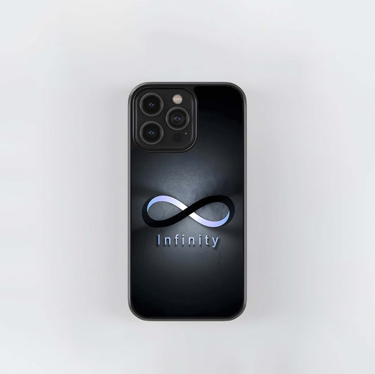 Infinity Symbol and Text Glass Case